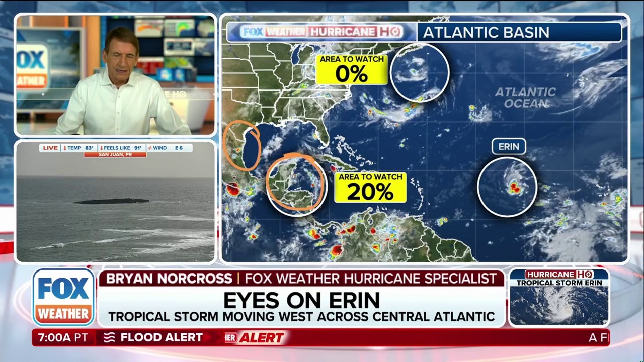Tropical disturbance being tracked as it heads for the Gulf