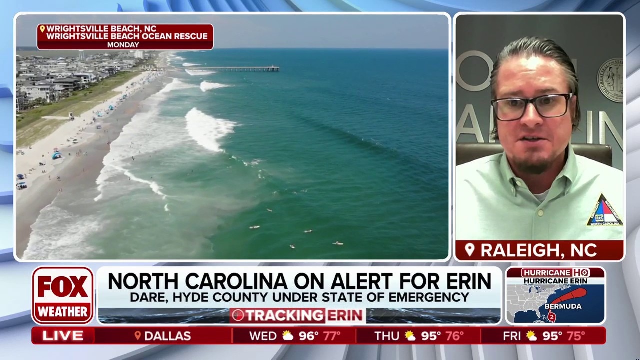 North Carolina prepares for Hurricane Erin's dangerous coastal impacts