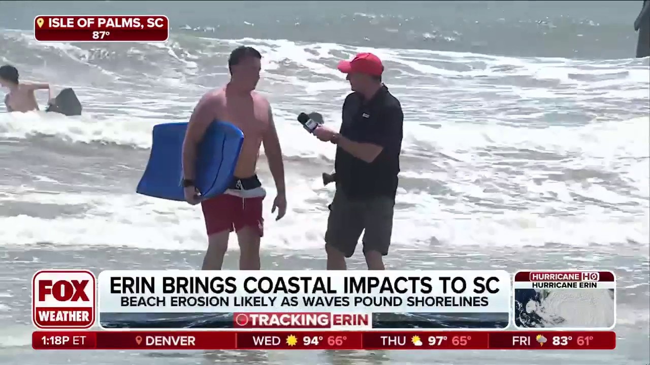 Hurricane Erin bringing dangerous surf conditions to South Carolina