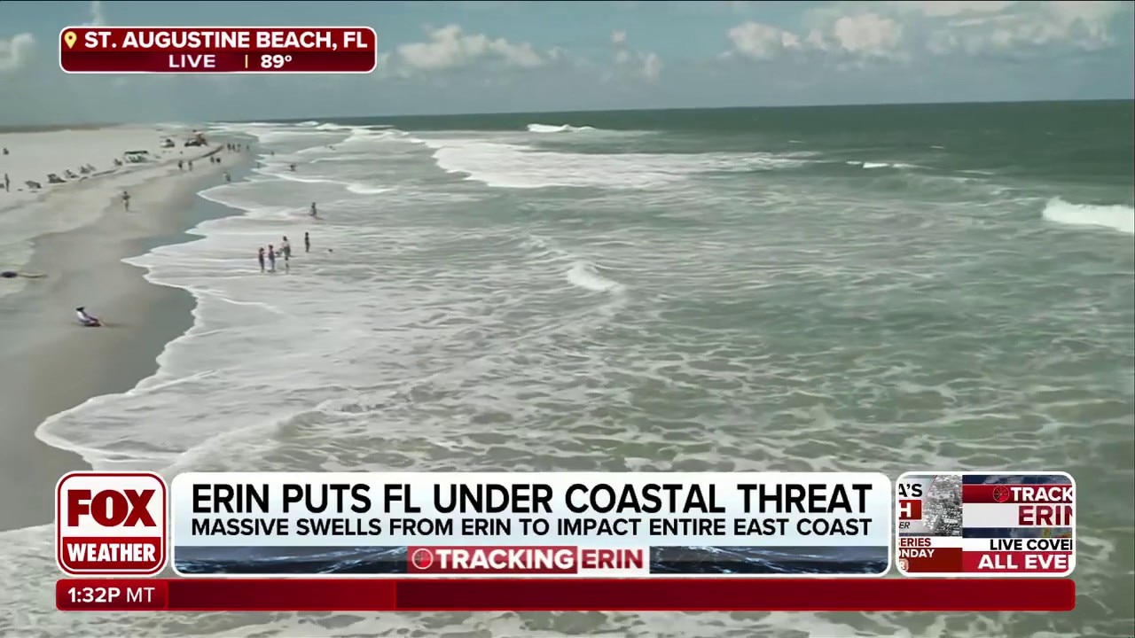 Hurricane Erin puts Florida under coastal threat