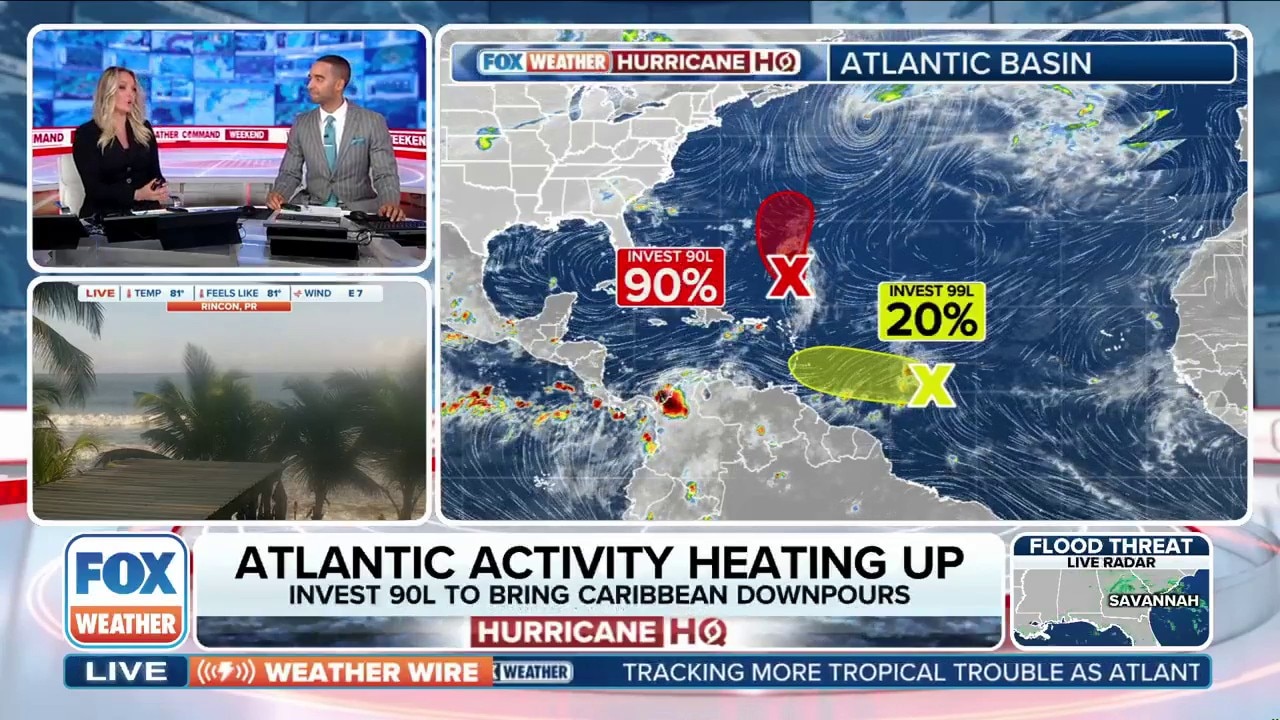 Invest 90L is approaching the Leeward Islands on the cusp of becoming Tropical Storm Fernand