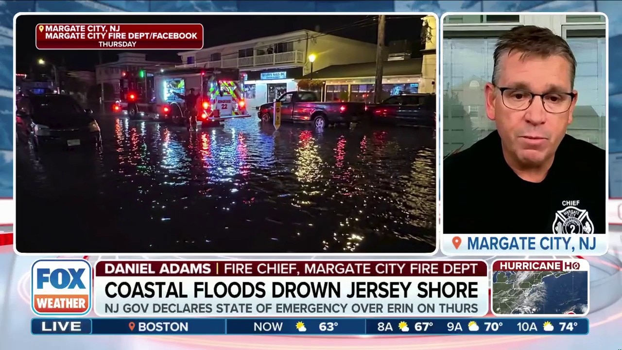 Watch New Jersey town under state of emergency due to Hurricane Erin ...