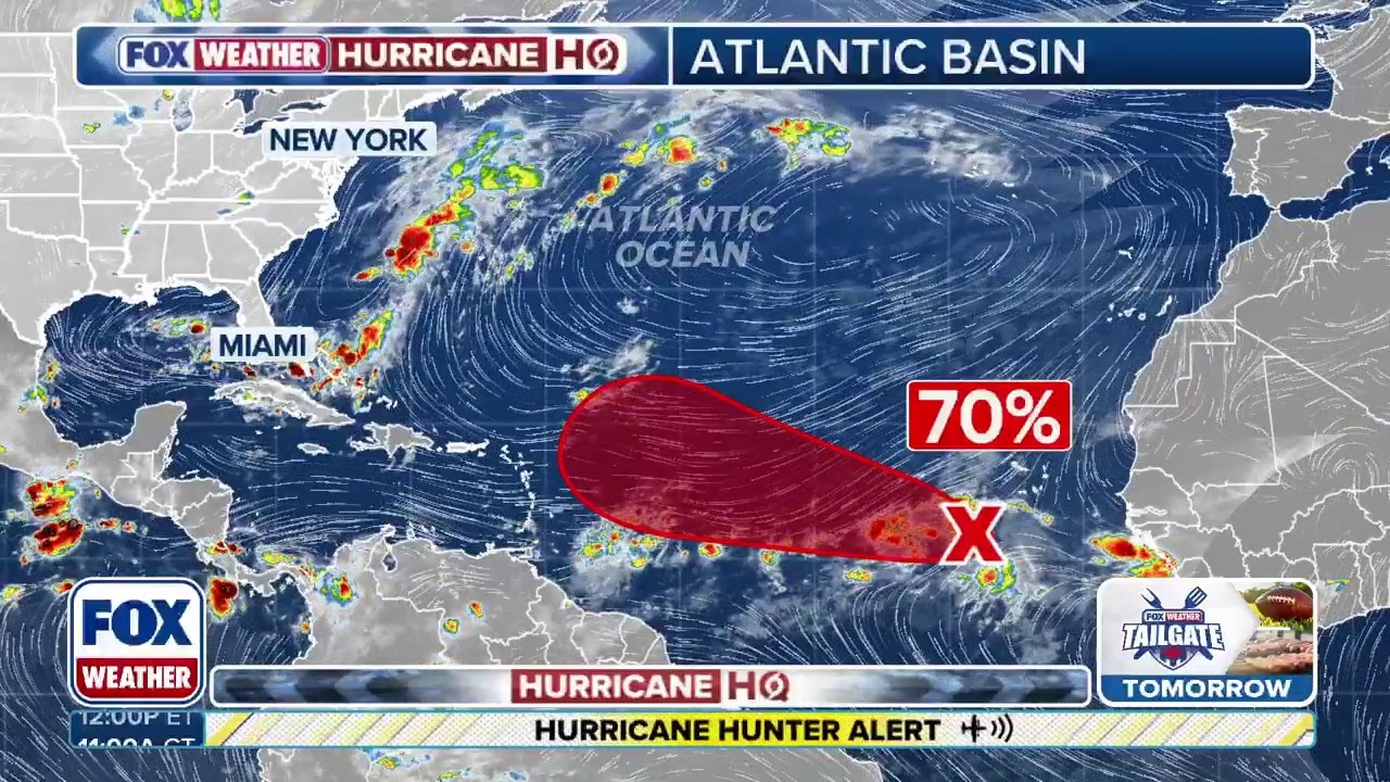 Tropical depression likely to form in Atlantic as disturbance moves into favorable environment