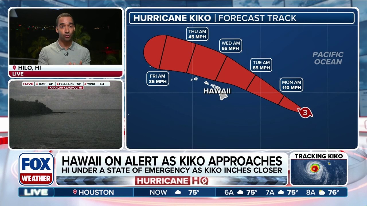Major Hurricane Kiko barrels toward Hawaii