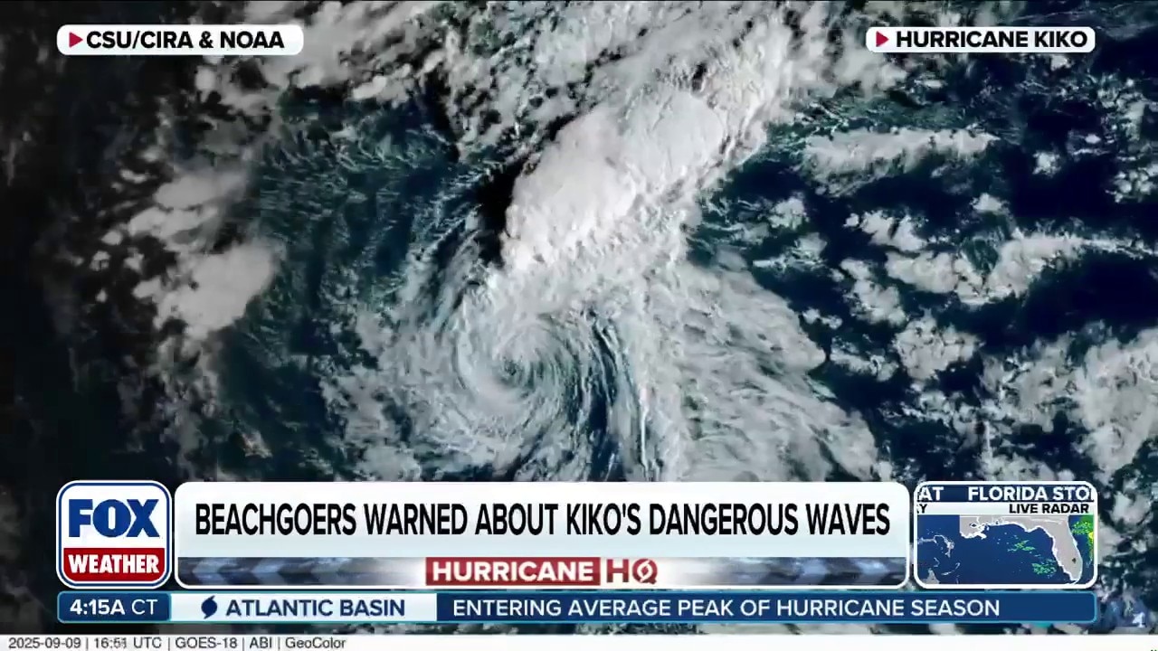 Kiko barely hanging on to tropical storm strength as storm spins north of Hawaii