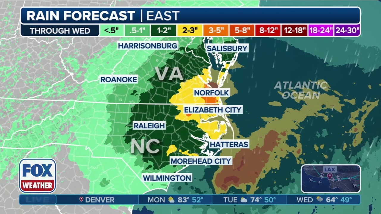 Watch Coastal storm brings threats of flooding, rip currents to mid ...