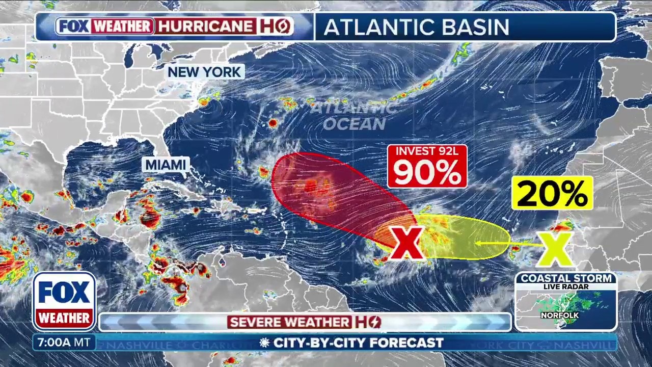 Watch Invest 92L continues to organize as new tropical threat emerges ...