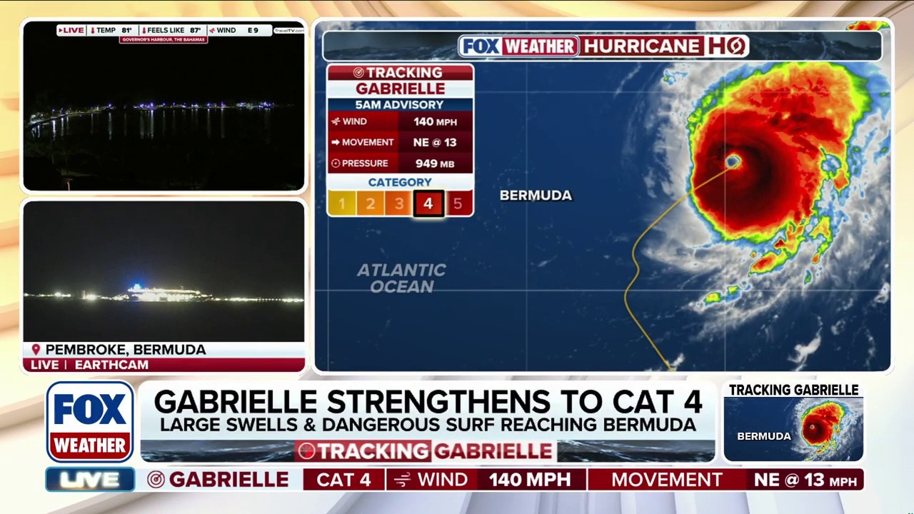 Gabrielle remains monster Category 4 hurricane in Atlantic