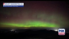 Northern Lights firing off before sunrise in New Hampshire