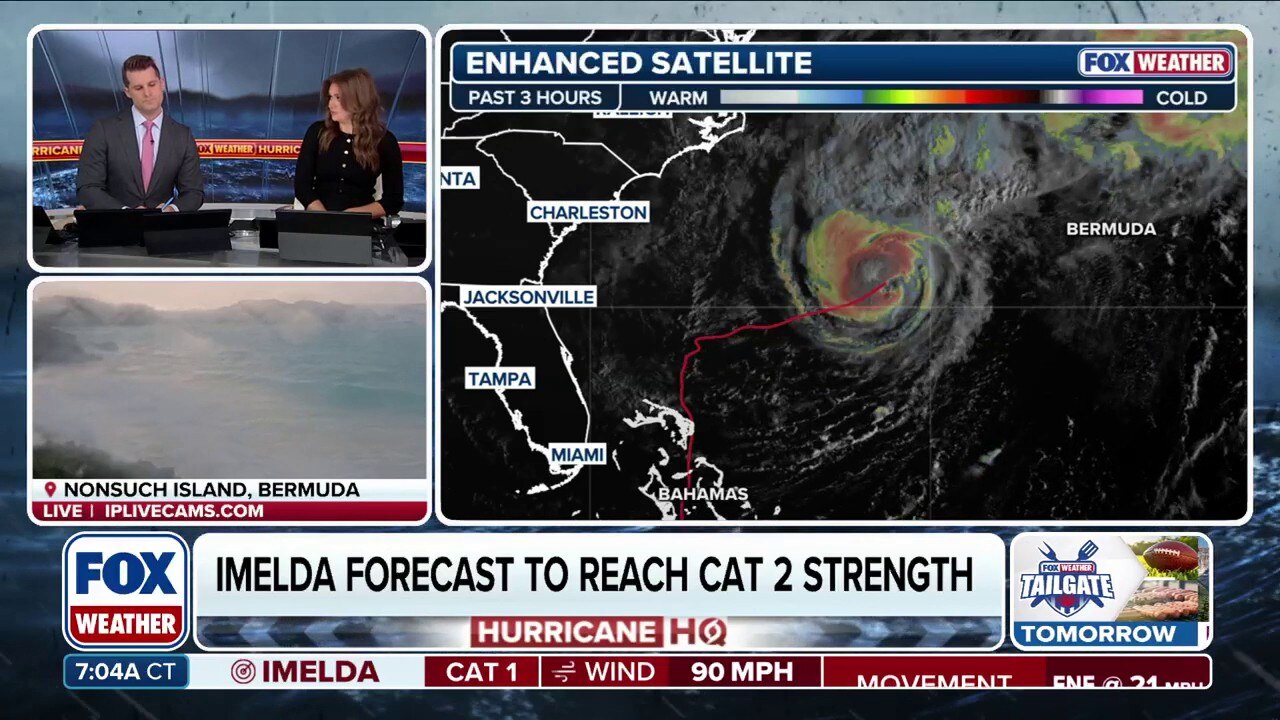 Hurricane Imelda could strengthen to Category 2 hurricane on approach to Bermuda