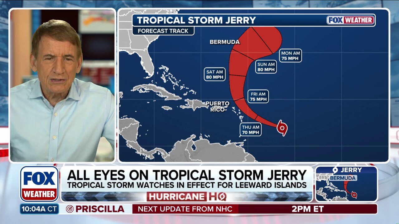 Tropical Storm Jerry struggling on trek across Atlantic