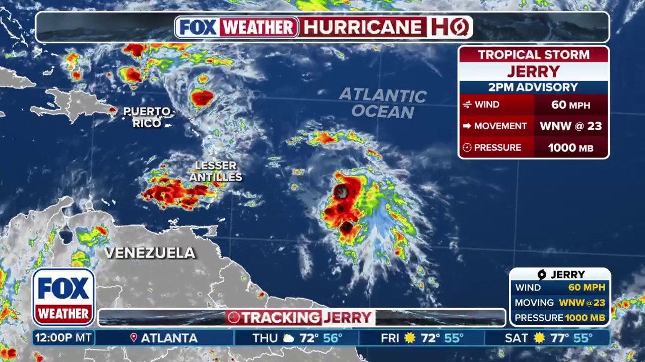 Watch Tropical Storm Jerry growing in the Atlantic - FWX | FOX One