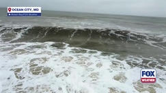 Drone video: Nor'easter continues to produce big surf in Maryland