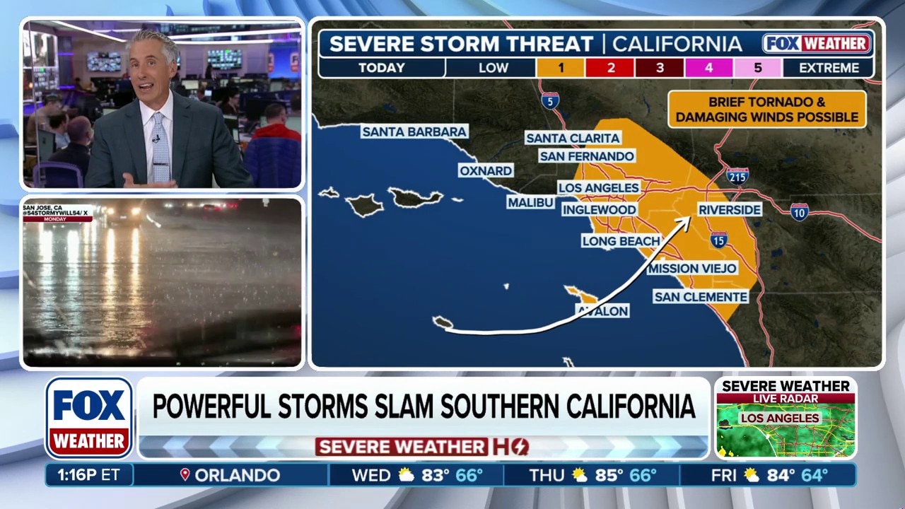 Powerful storms slamming southern California