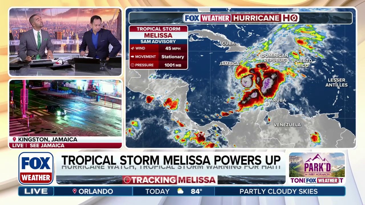Tropical Storm Melissa stationary before delivering potentially catastrophic flooding to Jamaica