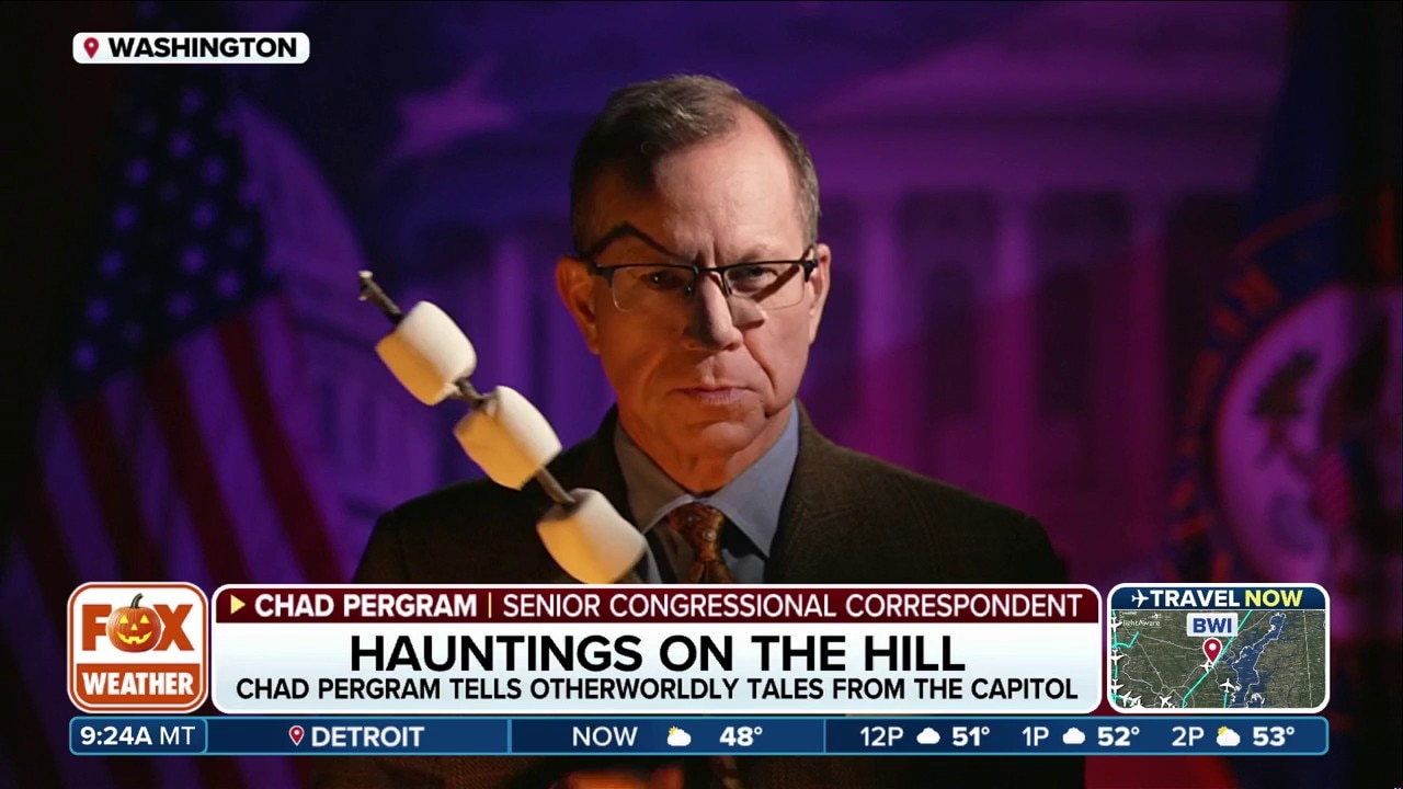 Telling spooky stories from the steps of the Capitol