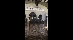 Floodwater wrecks luxury hotel amid severe thunderstorms