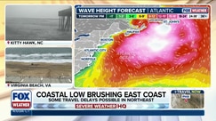 Coastal low bringing rain, thunderstorms to East Coast before 'bombing out' near Canada