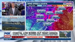 Coastal low 'bombs out' near Canada