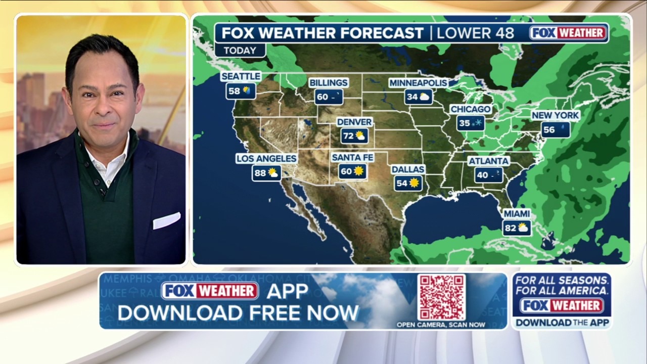 Weather in America: November 10, 2025