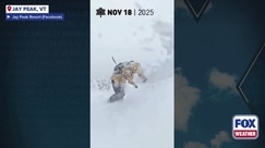 Snowboarders shred the slopes at Jay Peak, Vermont