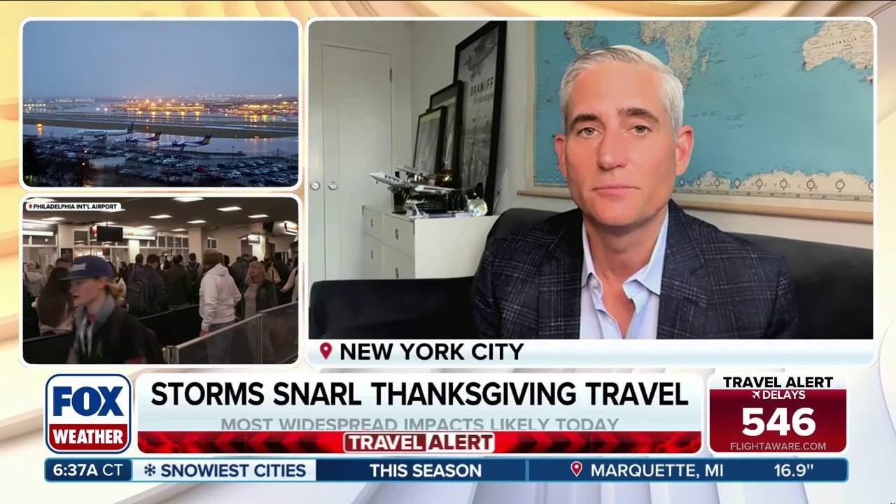 Watch Thanksgiving travel impacts heighten today, as severe storms ...