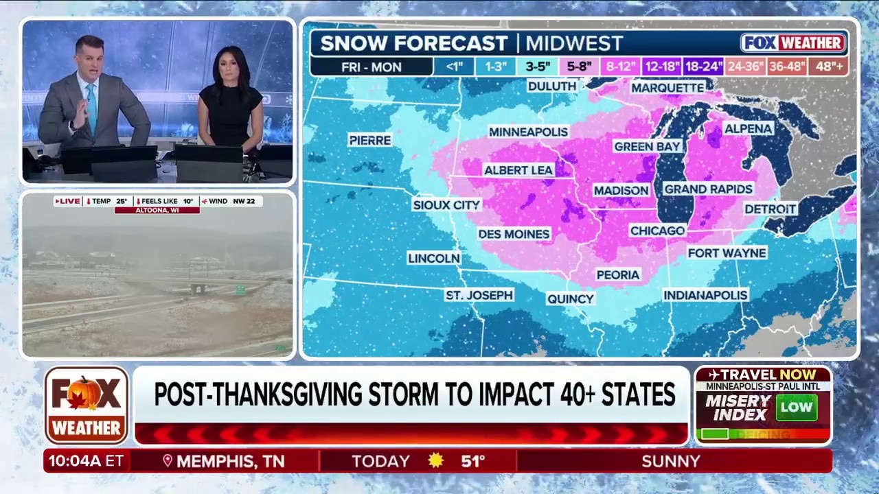 Major winter storm to snarl post-holiday travel with impacts across 40+ states