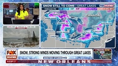 Snowstorm pummeling Great Lakes, Upper Midwest disrupting travel