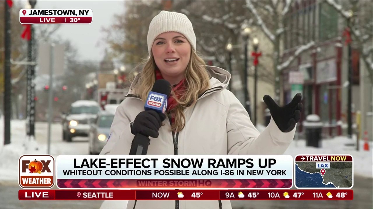 Lake-effect snow ushers in holiday spirit, amid dangerous travel conditions