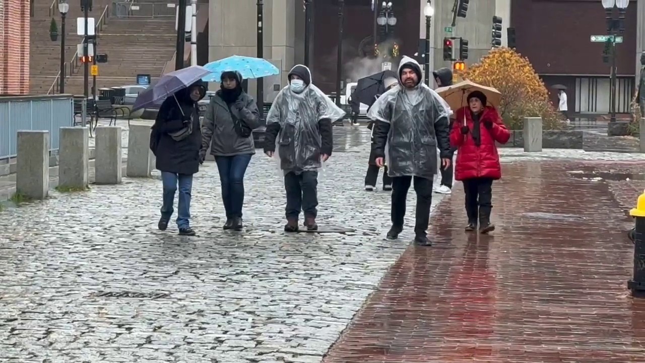Heavy rain dampens much of Boston