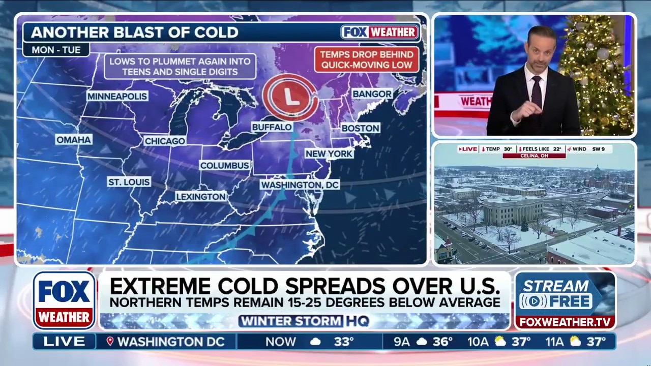 Another blast of arctic air on the way for millions in the Northern Tier of the U.S. 