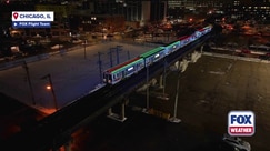 Holiday train makes its way around Chicago