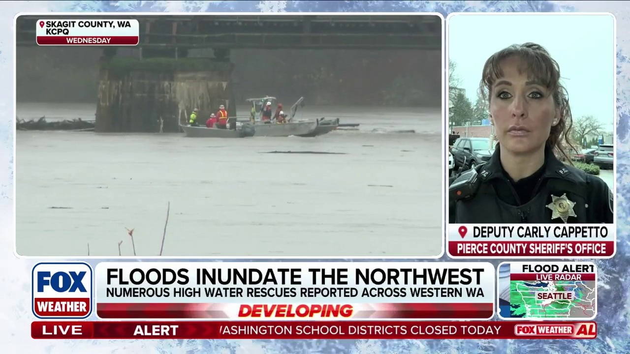 Swift water rescues underway as Washington rivers reach major flood stage