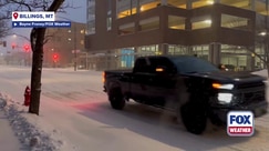 Snowy Friday morning commute in Montana