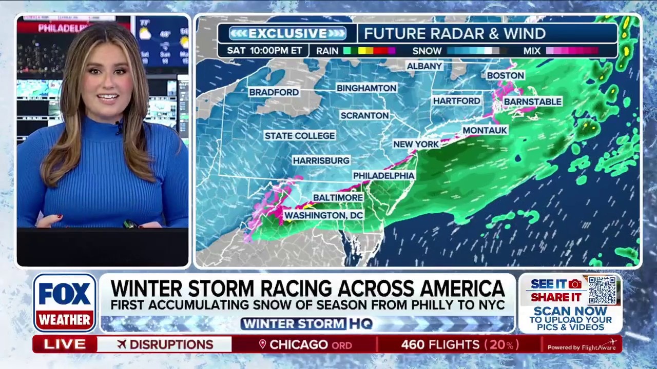 Winter storm racing across America could bring first Snow Of The Season To Millions