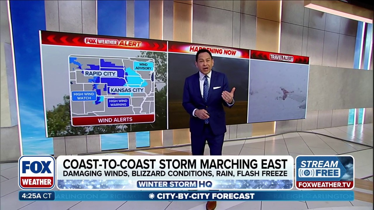 Coast-to-coast storm targets Midwest, as wind damage leaves hundreds of thousands in the dark
