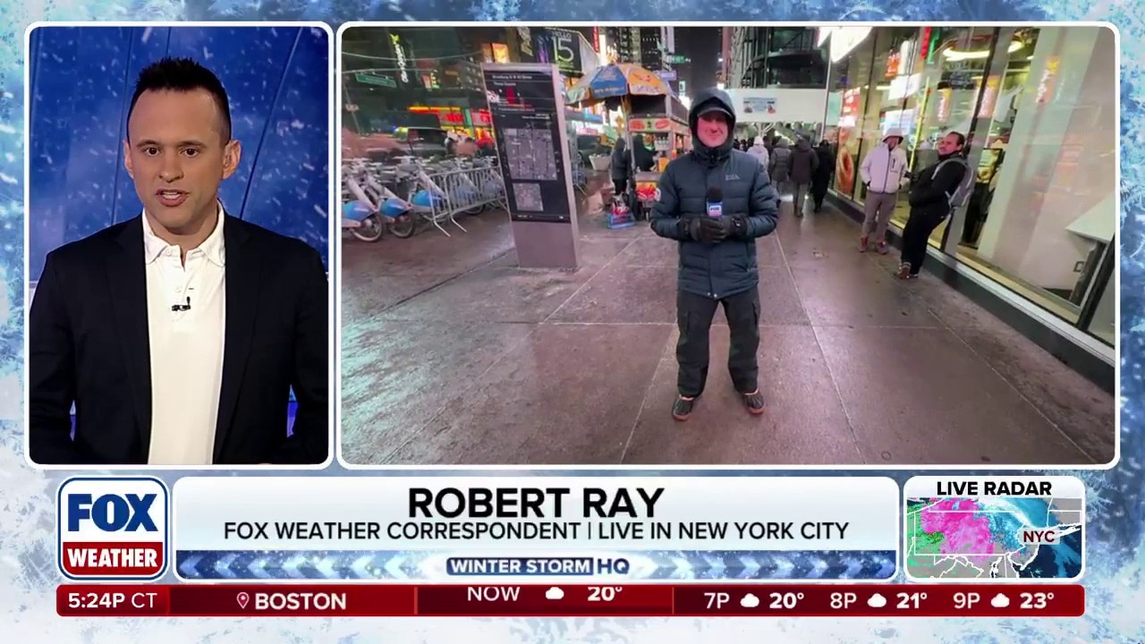 FOX Weather is Live from Times Square in New York City as a strong winter storm brings snow to the Big Apple