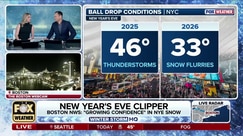 Fast-moving clipper expected to bring light snow to Boston and New York City for New Year's Eve