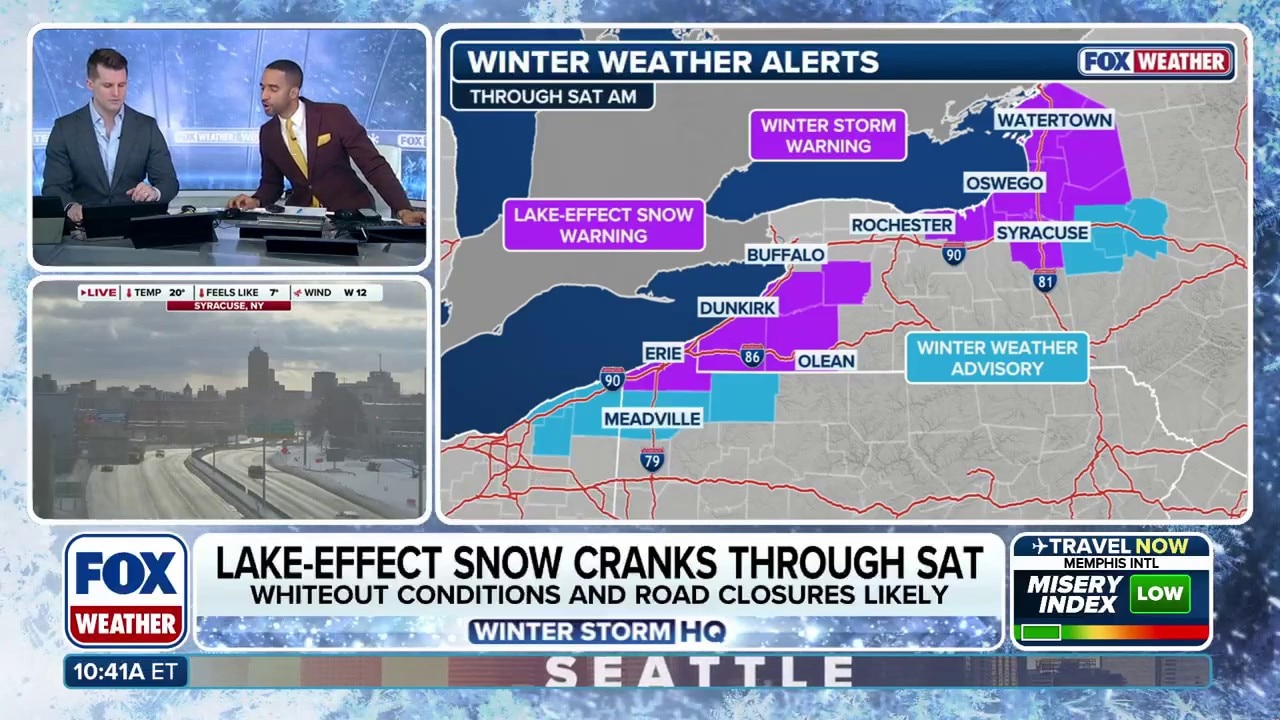 Several feet of snow possible near Lake Ontario as lake-effect snow continues