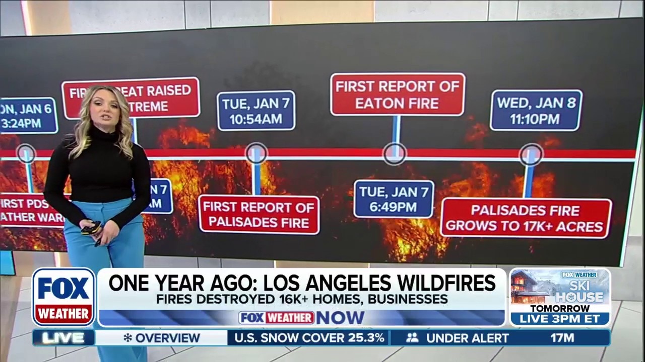 Recapping the timelines of the first week of the Palisades and Eaton fires 1 year ago