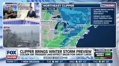 Strong clipper system setting the stage for next winter storm across Eastern U.S.
