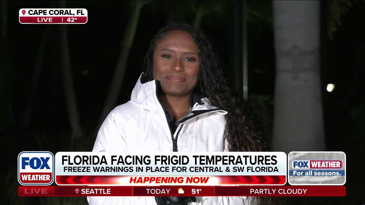 Frigid temperatures in Florida