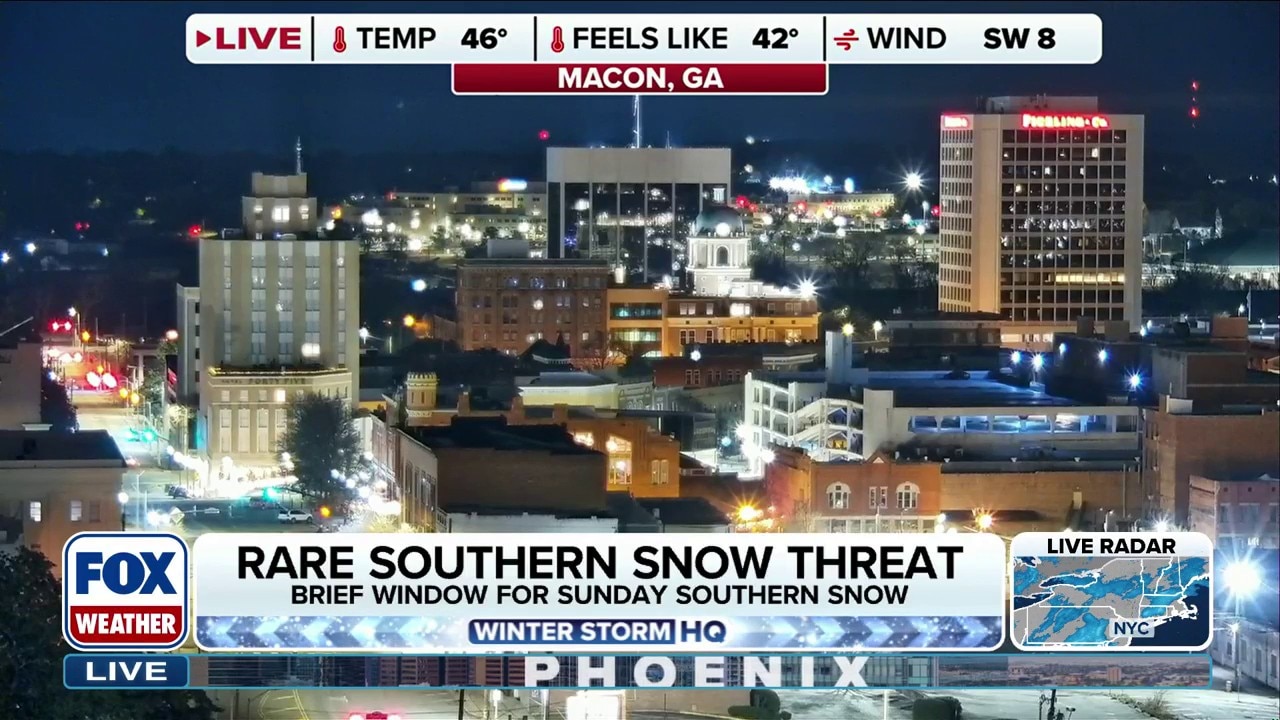Rare southern snow threat