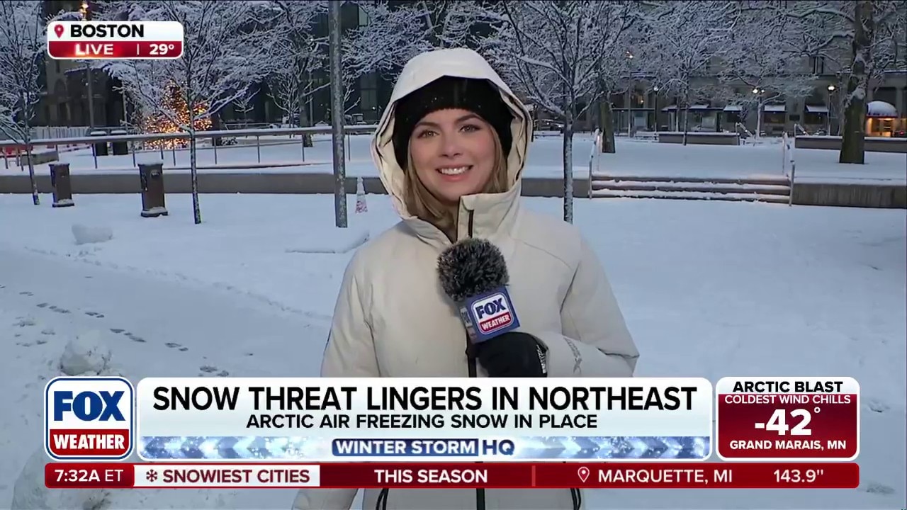 Sunday snow brings winter wonderland to Boston ahead of next polar plunge