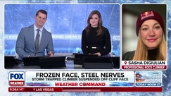 Professional rock climber halted by winter weather at 2,600 feet