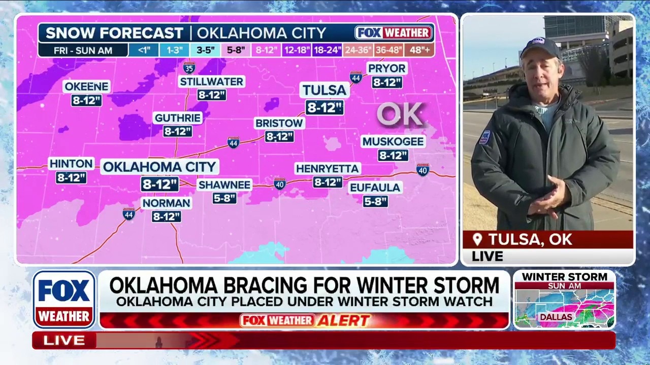 Potentially historic winter storm takes aim at Oklahoma