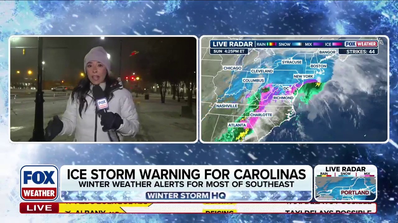 Watch Ice storm warning in effect for the Carolinas - FWX | FOX One