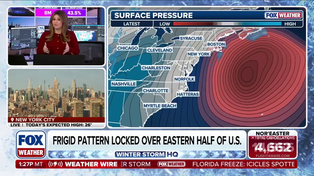 Watch Freezing cold temperatures remain in the Northeast as Arctic air ...