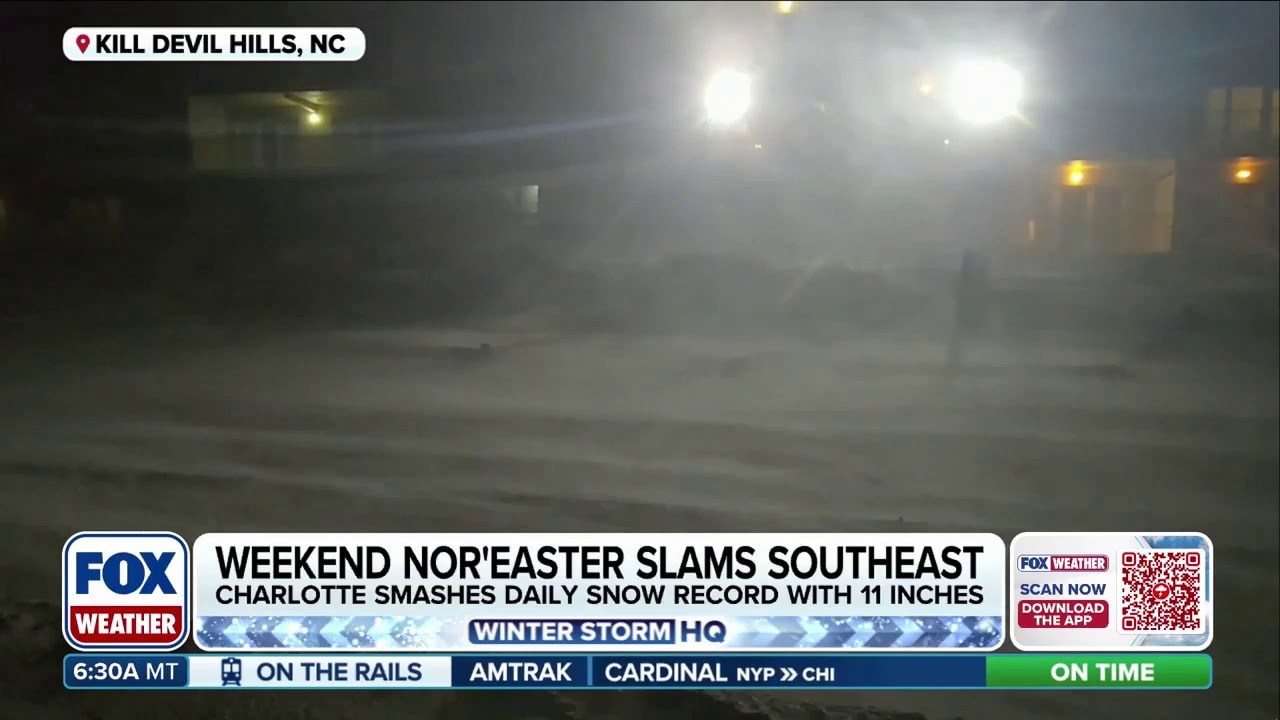 North Carolina recovering after historic bomb-cyclone nor'easter slammed beaches with blizzard-like conditions