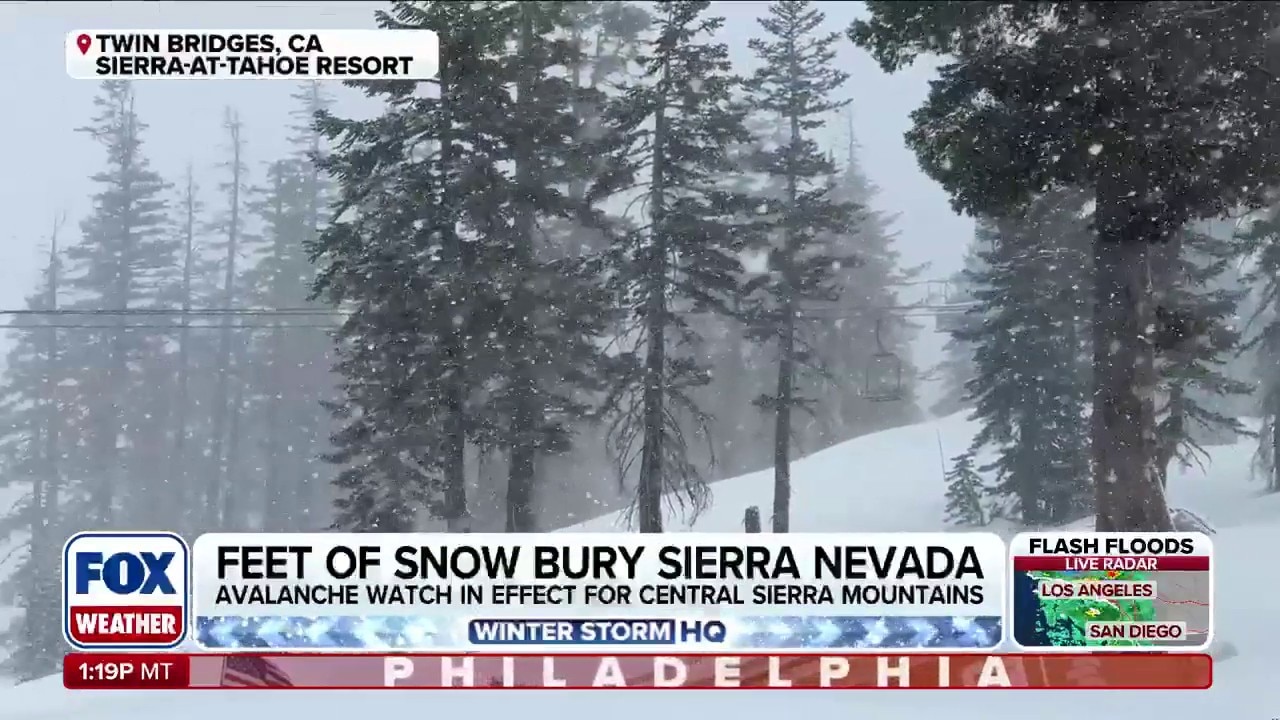 Powerful snowstorms revive snowpack in Sierra Nevada